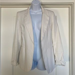 Rachel Zoe White Linen Blazer